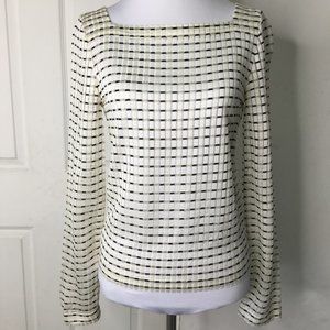 Giorgio Armani Womens Boat Nech Long Sleeve Blouse Size 6